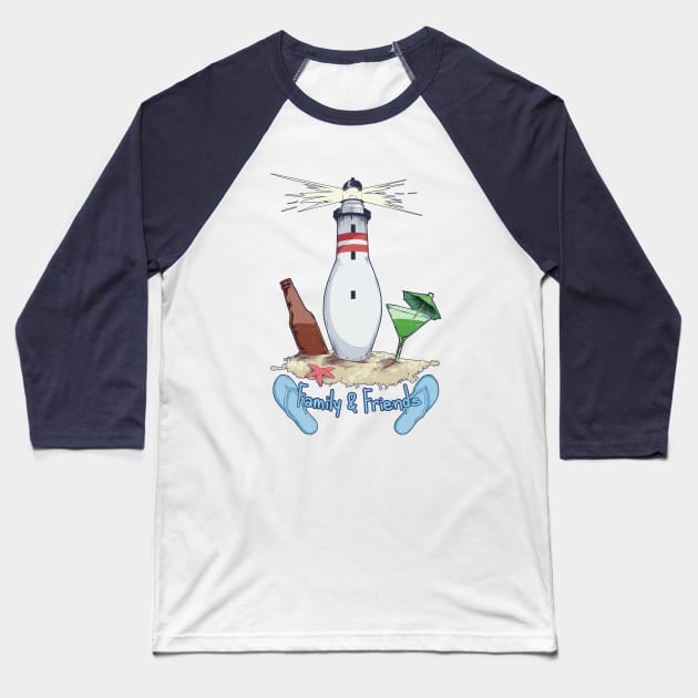 Family & Friends Bowling Baseball T-Shirt by crimmart